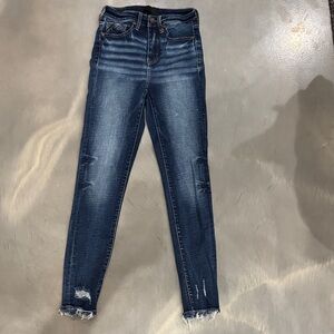 Women's Blue Distressed Jeans